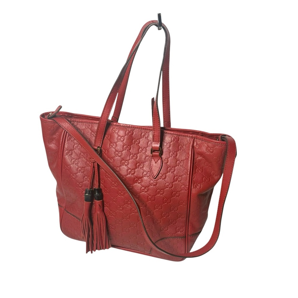 Gucci GG 2 way leather tote bag - Picture 1 of 17